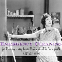 
                    
                        An emergency cleaning guide for the seriously messy, serially disorganized, soon-to-be hostess.
                    
                