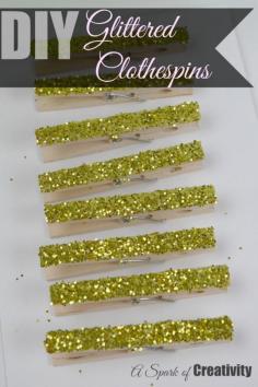 
                    
                        DIY Glittered Clothespins - A Spark of Creativity
                    
                