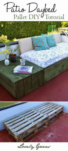 
                    
                        Use pallets to create a modern and chic patio daybed
                    
                