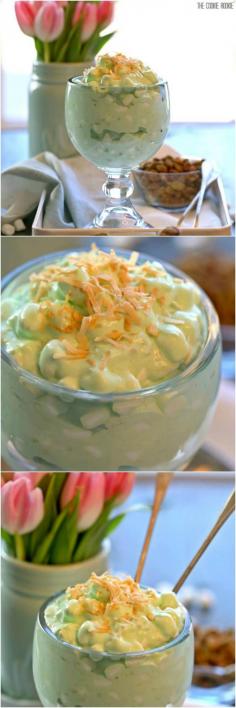 
                    
                        Pistachio Fluff, or watergate salad, is a great side dish for any family get together! Traditional, delicious, and easy. Topped with toasted coconut!
                    
                