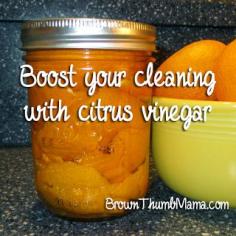 
                    
                        Boost your cleaning with citrus vinegar: BrownThumbMama.com
                    
                