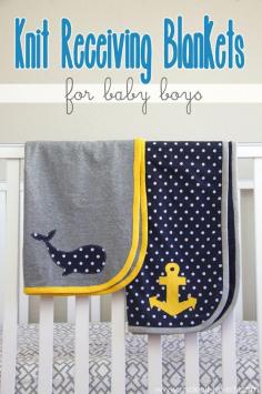 
                    
                        DIY Knit Receiving Blanket for Baby Boys --- : a quick and easy receiving blanket that is lightweight.  www.makeit-loveit...
                    
                