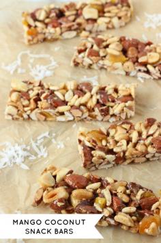 Low Glycemic  Mango Coconut  Bars: (swap puffed Quinoa or Amaranth for the Rice. Add some chia seeds)