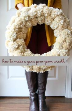 
                    
                        How to Make a Yarn Pom-Pom Wreath from MomAdvice.com
                    
                