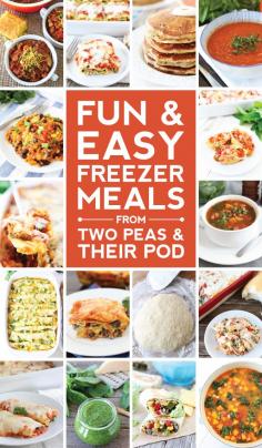 
                    
                        Easy Freezer Meals and Tips on twopeasandtheirpo... Great freezer meal tips and a collection of amazing freezer friendly meals! Bookmark this one!
                    
                