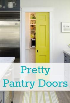 i love pocket doors  A collection of pretty pantry doors from around the web at Remodelaholic. #doors #pantry