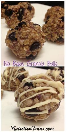 
                    
                        No- Bake Granola Balls | Only 74 Calories | Super Easy To Make & Healthy | Rich and Decadent | For MORE Inspiration & RECIPES, Fitness  & Nutrition Tips please SIGN UP for our FREE NEWSLETTER www.NutritionTwin...
                    
                