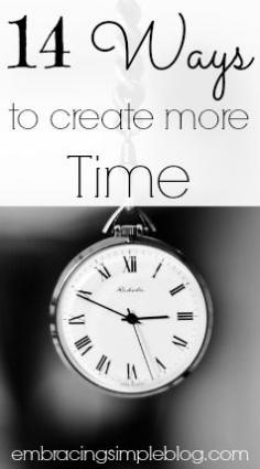 
                    
                        14 ways to create more time in your day!
                    
                