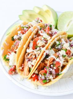 
                    
                        easy weeknight chicken tacos
                    
                