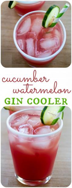 
                    
                        In need of a refresher? Cooling cucumber and sweet watermelon make this Gin Cooler the perfect treat!
                    
                