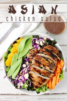 
                    
                        This Asian Chicken Salad is quick & easy to put together using fresh, crunchy veggies and tender grilled chicken! Serve it with a tangy and delicious Asian-style vinaigrette for a meal the entire family will love - yes, even the kiddos! #pmedia #SCNRF #ad
                    
                