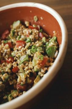 charred corn salad with tomatoes and avocado - Pamela Salzman