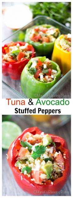 
                    
                        Tuna avocado stuffed bell peppers made with tomatoes, cilantro and couscous. This twist on a classic makes for a deliciously healthy and easy weeknight meal.
                    
                