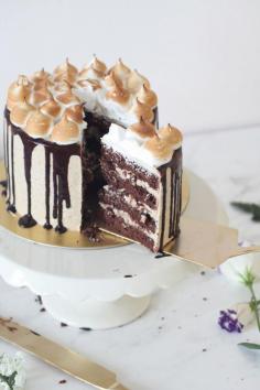 S/mores Layered Cake | Natalie Eng | Pâtisserie & Food Photography