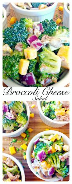 
                    
                        Broccoli Cheese Salad ~ The Complete Savorist The deli counter salad made easy, and better for you.
                    
                