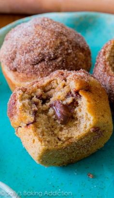 
                    
                        Donut-like muffins dipped in cinnamon-sugar and stuffed with Nutella. These are my favorite way to eat Nutella!
                    
                