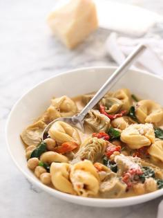 
                    
                        Tortellini Soup with Artichokes and Garbanzo Beans
                    
                