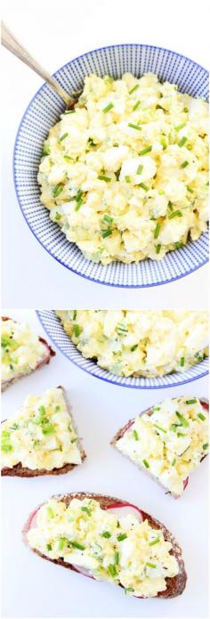 
                    
                        Egg Salad Recipe on twopeasandtheirpo... This is the BEST egg salad recipe! Easy to make too!
                    
                