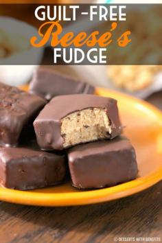 
                    
                        Healthy Reese’s Fudge (low sugar, high protein, gluten free) - Healthy Dessert Recipes at Desserts with Benefits
                    
                