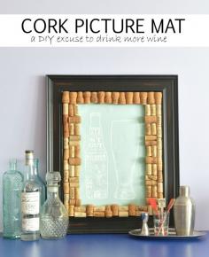 
                    
                        DIY art -- creating a wine cork picture frame -- Plaster & Disaster
                    
                