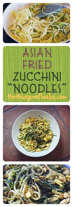 
                    
                        How to make quick & easy Asian inspired Zucchini Noodles with a vegetable spiralizer, perfect for grain free diets.
                    
                