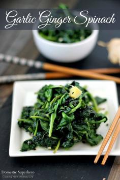 
                    
                        Garlic Ginger Spinach is the perfect blend of Garlic and Ginger, sauteed with delicious healthy fresh spinach.
                    
                