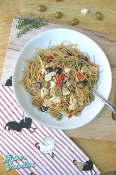 
                    
                        Zesty Chicken & Olive Pasta
                    
                