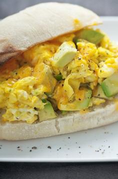 
                    
                        Cheddar, Sloppy Egg, and Avocado Breakfast Sandwich on a Roll | 14 Next-Level Avocado Sandwiches That Will Change You Forever
                    
                