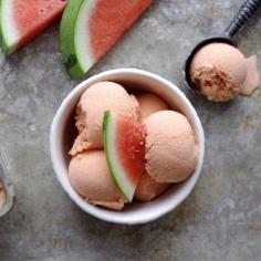 Watermelon Coconut Ice Cream. No ice cream machine needed! #vegan #glutenfree #icecream #watermelon #summertime #dessert #recipe
