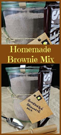 
                    
                        How to Make your Own Brownie Mix - A great idea for busy people or make up for gift packages with a bake pan and whisk! Be creative!
                    
                