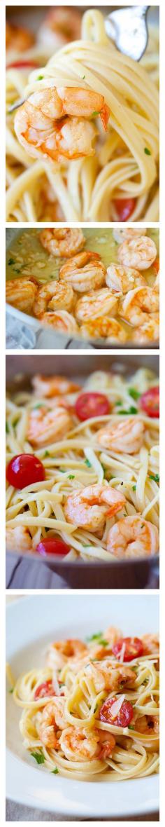 
                    
                        Garlicky buttery shrimp scampi linguine. Quick & easy recipe that you can make in one pot for the family. Super yummy and you’ll want it every day | rasamalaysia.com
                    
                