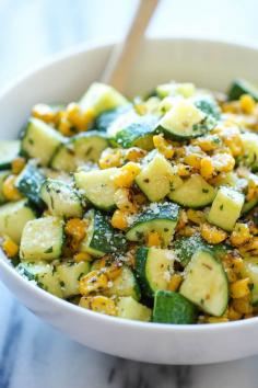 Parmesan Zucchini and Corn #healthy #recipes #nutrition