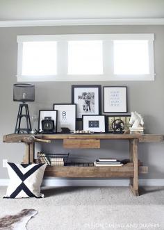 
                    
                        Modern Rustic Console Table Display
                    
                