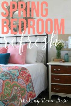 
                    
                        Spring Bedroom Refresh + GIVEAWAY - Making Home Base
                    
                