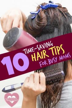 
                    
                        10 Time-saving Hair Tips for busy moms saves you time and keeps your hair looking amazing! Pint-sized Treasures
                    
                
