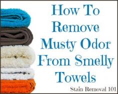 
                    
                        How to remove musty odor from smelly towels {on Stain Removal 101}
                    
                