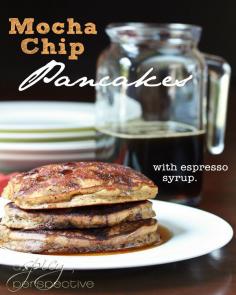 
                    
                        Mocha Chip Pancakes with Espresso Syrup
                    
                