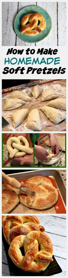 
                    
                        How to Make Homemade Soft Pretzels - easy, step-by-step #recipe and photo tutorial.
                    
                