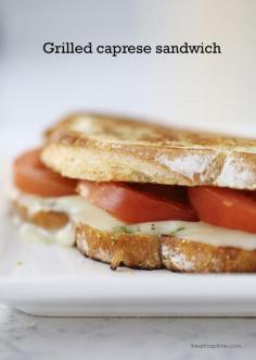 
                    
                        Grilled caprese sandwich stuffed with fresh mozzarella, tomatoes and basil pesto!
                    
                