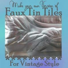 Faux Tin Tiles - pressed tin ceilings and backsplashes