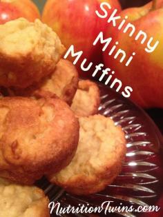 
                    
                        Skinny Mini Muffins | Only 20 Calories| Moist, Spongy & Scrumptious | Allergy-free- Dairy-free, Gluten-Free, Nut-free, etc. | For MORE RECIPES, Fitness and Nutrition Tips please SIGN UP for our FREE NEWSLETTER www.Nutritontwins...
                    
                