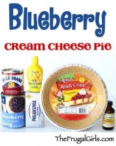 
                    
                        Blueberry Cream Cheese Pie Recipe! ~ from TheFrugalGirls.com ~ just a few ingredients and you've got yourself a delicious pie for dessert or your holiday parties!
                    
                
