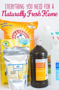 
                    
                        Tired of harsh chemicals in your home? Here are the ingredients for a Naturally Fresh Home. Read to learn more about what you need!!  BONUS: Free Printable Pantry List!
                    
                