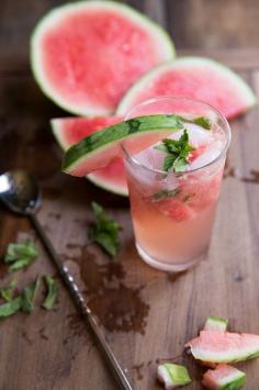 Watermelon Mojito Recipe #drinks #alcohol #cocktails
