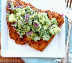 
                    
                        GRILLED SALMON WITH AVOCADO SALSA
                    
                