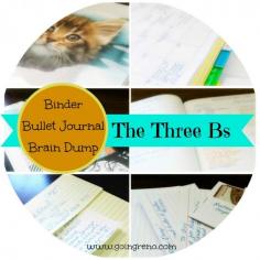 The Three Bs -- Binder, Bullet Journal, and Brain Dump--are game changers for the born disorganized. I am loving this blog! This year I will get organized!