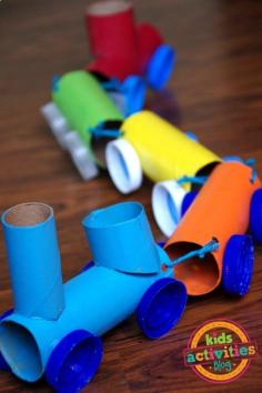 
                    
                        Make this toilet paper roll train craft for a fun kids DIY toy.
                    
                