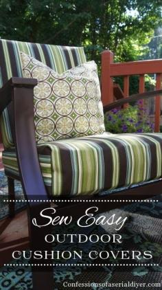 Outdoor Cushion Covers by Confessions of a Serial Do It Yourselfer Sew Easy Outdoor Cushion Cover by Confessions of a Serial diyer