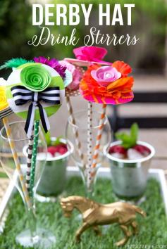 
                    
                        Whimsical DIY Hat Drink Stirrers for the Kentucky Derby | Pizzazzerie.com
                    
                