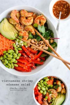 
                    
                        Vietnamese Shrimp Edamame Salad Recipe Gluten Free Dairy Free Healthy | ahealthylifeforme...
                    
                